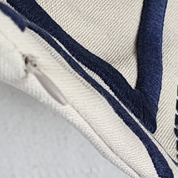 Geometric Diamond Pattern Blue and White Single Zip Throw Pillow Cover 19”x19” - Picture 9 of 16